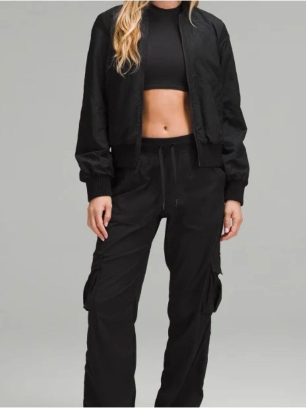 Lululemon reversible bomber/athletic jacket black - Picture 2 of 14